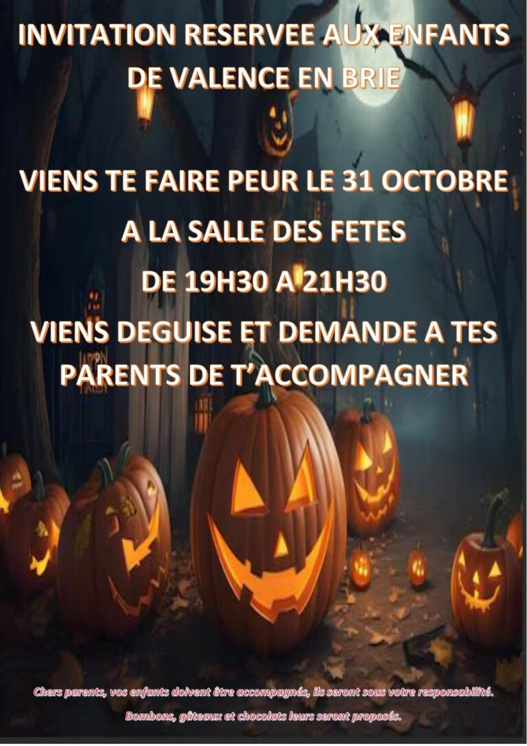 Soirée Halloween à Valence-en-Brie